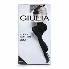 Акція на Колготки жіночі GIULIA Lucky Cotton, 200 DEN, Caffe, розмір 3 від Eva