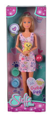 Акция на Лялька Steffi & Evi love Штефі з тваринкою в рожевій сукній (5733628/1) от Будинок іграшок