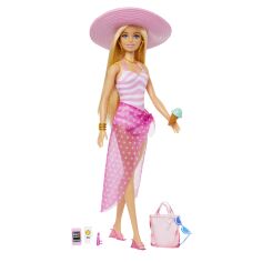 Акция на Лялька Barbie Пляжна прогулянка (HPL73) от Будинок іграшок
