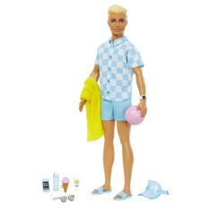 Акция на Лялька Barbie The Movie Кен Пляжна прогулянка (HPL74) от Будинок іграшок