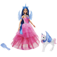 Акция на Лялька-алікорн Barbie Дрімтопія Дивовижний сапфір (HRR16) от Будинок іграшок