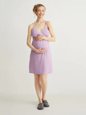 Акция на Нічна сорочка жіноча бавовняна для вагітних C&A 2197596c01 L Лілова от Rozetka