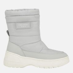 Акция на Жіночі зимові черевики високі Calvin Klein 753127882 38.5 (8M) 25.5 см Сірі от Rozetka