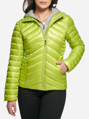 Акція на Куртка демісезонна з капюшоном жіноча Guess 395278979 XL Зелена від Rozetka