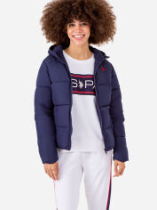 Акція на Куртка демісезонна коротка з капюшоном жіноча U.S. Polo Assn 497912814 XS Синя від Rozetka