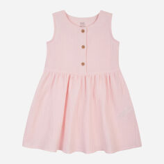 Акція на Дитяче літнє муслінове плаття для дівчинки KRAKO 6000D21 122-128 см Рожеве від Rozetka