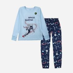 Акція на Дитяча піжама для хлопчика Flamingo 249-086 134 см Блакитна від Rozetka