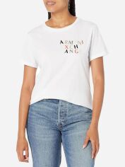 Акція на Футболка бавовняна жіноча Armani Exchange 160169177 L Біла від Rozetka