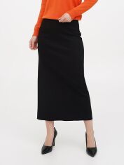Акция на Спідниця міді осіння пряма жіноча EQUILIBRI SVT Skirt Cot L Чорна от Rozetka