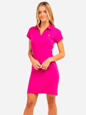 Акция на Сукня-футболка коротка літня жіноча U.S. Polo Assn 215904-6800A(HILLSDALE FUSCIA) XL Фуксія от Rozetka