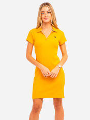 Акція на Сукня-футболка коротка літня жіноча U.S. Polo Assn 215904-6800A(DUTCHESS GOLD) L Жовта від Rozetka