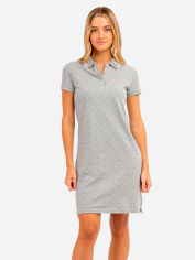 Акция на Сукня-футболка коротка літня жіноча U.S. Polo Assn 215882-ZH00A(HEATHER GRAY) S Сіра от Rozetka