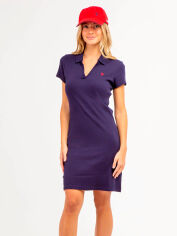 Акція на Сукня-футболка коротка літня жіноча U.S. Polo Assn 215904-6800A(синя) L Синя від Rozetka