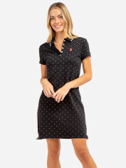 Акция на Сукня-футболка коротка літня жіноча U.S. Polo Assn 215882-ZH00A XS Чорна от Rozetka