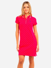Акция на Сукня-футболка коротка літня жіноча U.S. Polo Assn 215882-ZH00A(ELECTRIC FUSCHIA) S Фуксія от Rozetka