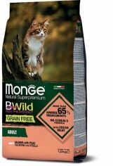 Акция на Сухой корм беззерновой Monge Cat Bwild Grain Free со вкусом лосося 1.5 кг (70012072) от Stylus