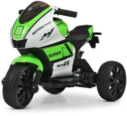 Акція на Детский электромотоцикл 3 колесный Bambi Racer Yamaha бело-зеленый (M 4135EL-1-5) від Stylus