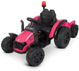 Акция на Детский электромобиль Bambi Racer трактор с прицепом, розовый (M 4573EBLR-8) от Stylus