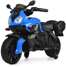 Акція на Детский электромотоцикл 2 колесный Bambi Racer синий (M 4080EL-4) від Stylus