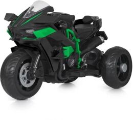 Акция на Детский электромотоцикл 3 колесный Bambi Racer Kawasaki 45W черно-зеленый (M 5023EL-2) от Stylus