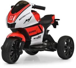 Акция на Детский электромотоцикл 3 колесный Bambi Racer Yamaha красно-белый (M 4135EL-1-3) от Stylus