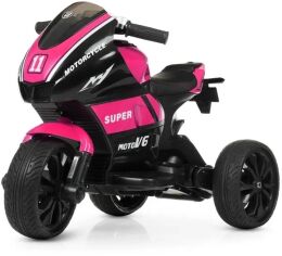 Акція на Детский электромотоцикл 3 колесный Bambi Racer Yamaha розовый (M 4135EL-8) від Stylus