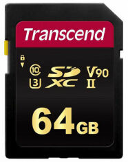 Акция на Transcend 64GB Sdxc Class 10 UHS-II U3 V90 (TS64GSDC700S) от Stylus