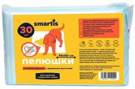 Акция на Пеленки Smartis для собак и щенков антибактериальные с древесным углем 45х60 см 30 шт (10159) от Stylus