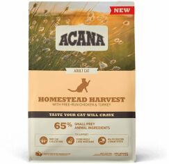 Акція на Сухий корм Acana Homestead Harvest Cat з куркою, індичкою та качкою для котів 1.8 кг (a71436) від Y.UA