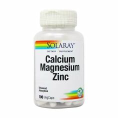 Акція на Дієтична добавка в капсулах Solaray Calcium Magnesium Zinc Кальцій, магній, цинк, 100 шт від Eva