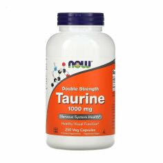 Акція на Дієтична добавка в капсулах NOW Foods Double Strength Taurine Таурин, 1000 мг, 250 шт від Eva