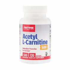 Акция на Дієтична добавка в капсулах Jarrow Formulas Acetyl L-Carnitine Ацетил L-Карнітин 500 мг, 120 шт от Eva