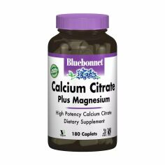Акция на Дієтична добавка в капсулах Bluebonnet Calcium Citrate Цитрат кальцію та магнію, 180 шт от Eva
