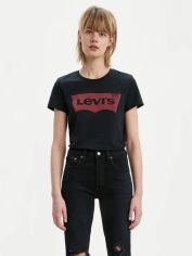 Акція на Футболка бавовняна жіноча Levi's The Perfect Tee 17369-0201 L Чорна від Rozetka