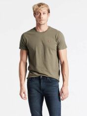 Акція на Футболка бавовняна чоловіча Levi's Ss Original Hm Tee 56605-0021 M Оливкова від Rozetka