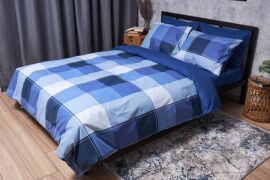 Акція на Комплект постільної білизни Moon&Star Бязь Gold Люкс Finland Blue King Size 220x240 см наволочки 2х70х70 см (MS-820004867) від Rozetka