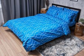 Акція на Комплект постільної білизни Moon&Star Мікросатин Premium Ocean Breeze King Size 220x240 см наволочки 2х40х60 см (MS-820005145) від Rozetka