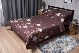 Акція на Комплект постільної білизни Moon&Star Мікросатин Premium Floral Mocha King Size 220x240 см наволочки 4х50х70 см (MS-820005008) від Rozetka