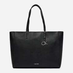 Акция на Сумка шопер жіноча Calvin Klein K60K610610-BAX Чорна от Rozetka