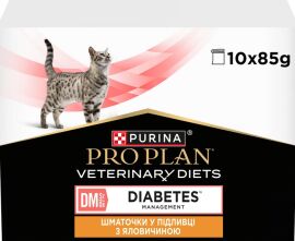 Акция на Влажный корм Purina Pro Plan Dm ST/OX Diabetes Managment для регулирования поступления глюкозы сахарный диабет кусочки в соусе с курицей 10х85 г (8445290093493) от Stylus