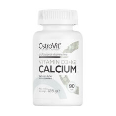 Акція на Дієтична добавка вітаміни та мінерали в таблетках OstroVit Vitamin D3 + K2 + Calcium Вітамін D3 + K2 + Кальцій, 90 шт від Eva