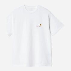 Акція на Футболка бавовняна довга жіноча Carhartt WIP American Script W I032218-02XX XS Біла від Rozetka