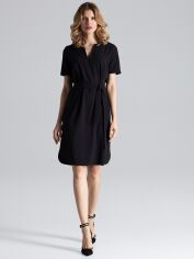Акция на Плаття-футболка міді літнє жіноче Figl M669 S Чорне от Rozetka