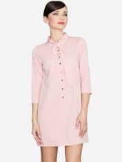 Акція на Плаття-сорочка коротке літнє жіноче Lenitif K369 XL Рожеве від Rozetka