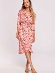 Акция на Плаття на запах міді літнє жіноче Made Of Emotion M668 XL Рожеве от Rozetka