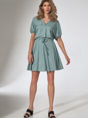 Акция на Плаття-сорочка коротке літнє жіноче Figl M739 XL М'ятне от Rozetka