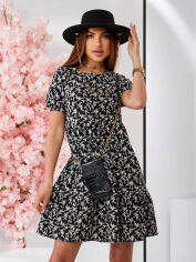 Акція на Плаття міні літнє жіноче Irma Style 2219 S Чорне від Rozetka