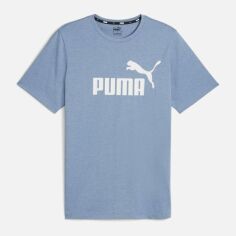 Акція на Футболка чоловіча Puma Essentials Foundation 58673620 M Синя з принтом від Rozetka