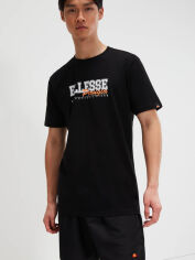 Акция на Футболка бавовняна довга чоловіча Ellesse Zagda T-Shirt SHV20122-011 XL Чорна з принтом от Rozetka