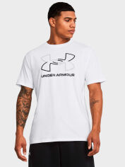 Акція на Футболка довга чоловіча Under Armour Ua Gl Foundation Ss 1382915-100 L Біла з принтом від Rozetka